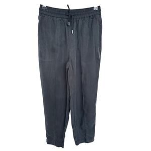 ATM Anthony Thomas Melillo Black Tencel Drawstring Elastic Waist Crop Pant Small